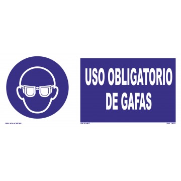 Señal: Uso obligatorio de gafas