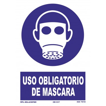 Señal: Uso obligatorio de máscara