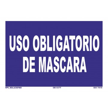 Señal: Uso obligatorio de máscara