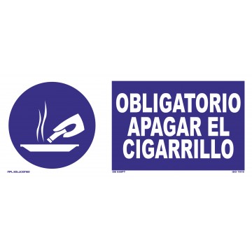 Señal: Obligatorio apagar el cigarrillo