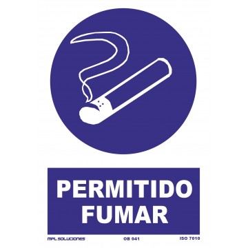 Señal: Permitido fumar