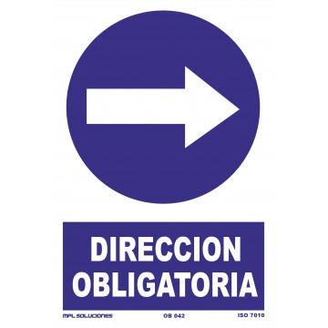 Señal: Dirección obligatoria hacia la derecha