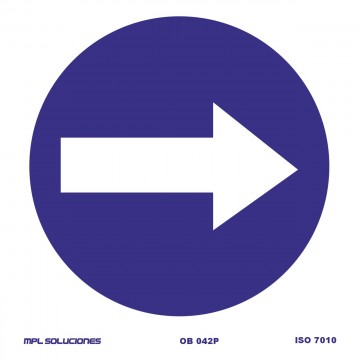 Señal: Dirección obligatoria hacia la derecha