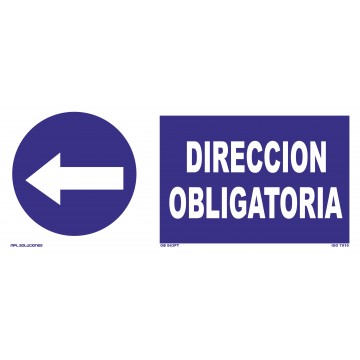 Señal: Dirección obligatoria izquierda