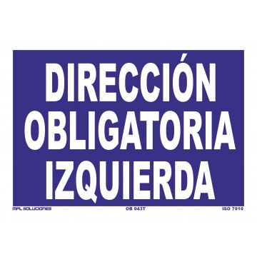 Señal: Dirección obligatoria izquierda