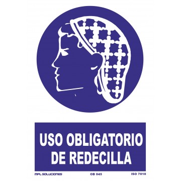 Señal: Uso obligatorio de redecilla