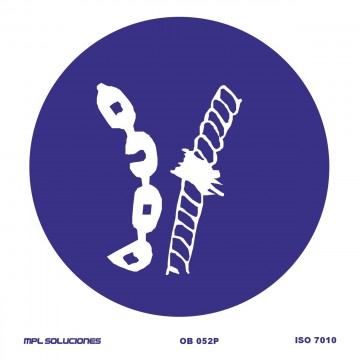 Señal: Obligatorio revisar cables y cadenas