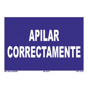 Señal: Apilar correctamente