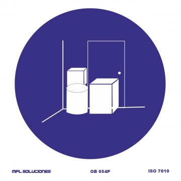 Señal: No obstruir la puerta