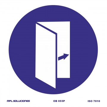 Señal: Obligatorio cerrar las puertas