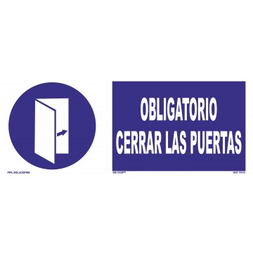 Señal: Obligatorio cerrar las puertas