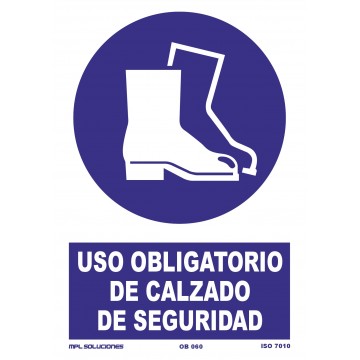 Señal: Uso obligatorio de calzado de seguridad