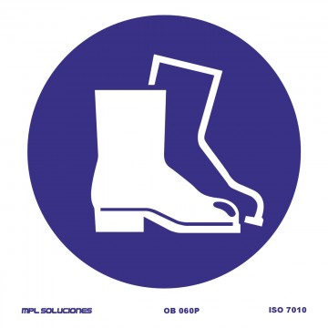 Señal: Uso obligatorio de calzado de seguridad