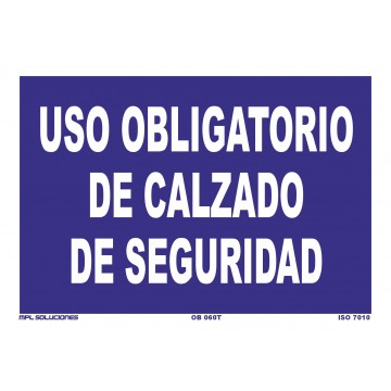 Señal: Uso obligatorio de calzado de seguridad