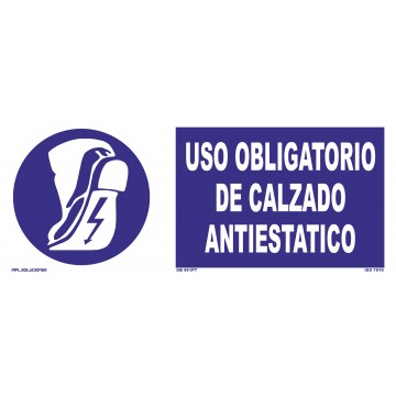 Señal: Uso obligatorio de calzado antiestático