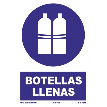 Señal: Botellas llenas