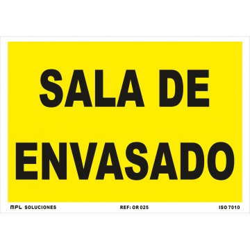 Señal: Modelo: Sala de Envasado