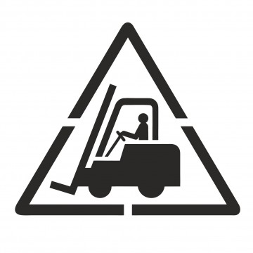 Plantilla Suelo Peligro Paso Carretillas