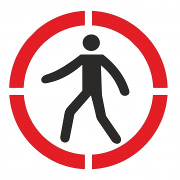 Plantilla Suelo Prohibido El Paso A Peatones