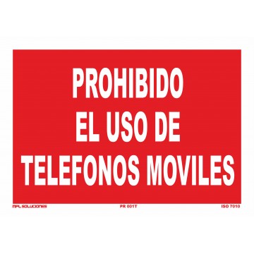 Señal: Prohibido el uso de teléfonos móviles