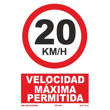 Señal: Velocidad máxima permitida