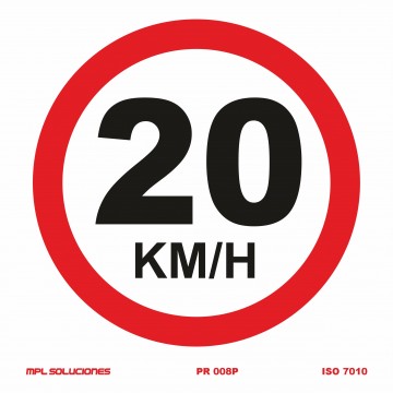 Señal: Velocidad máxima permitida
