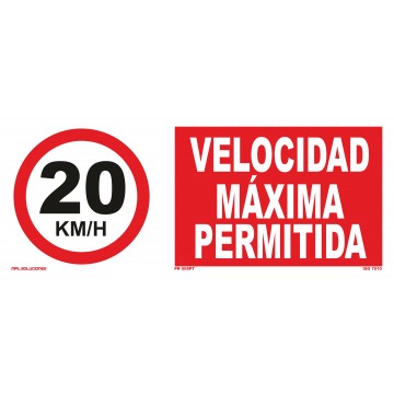 Señal: Velocidad máxima permitida