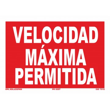 Señal: Velocidad máxima permitida