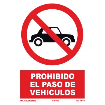 Señal: Prohibido paso de vehículos