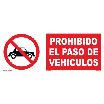 Señal: Prohibido paso de vehículos