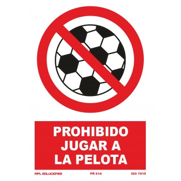 Señal: Prohibido jugar a la pelota