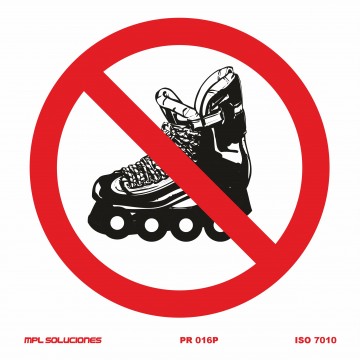 Señal: Prohibido patinar