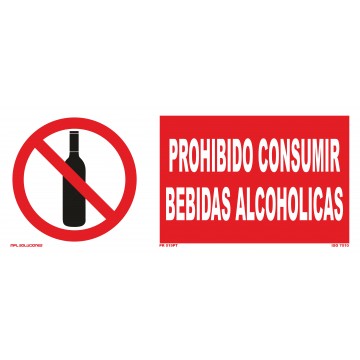 Señal: Prohibido consumir bebidas alcohólicas