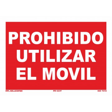 Señal: Prohibido utilizar el móvil