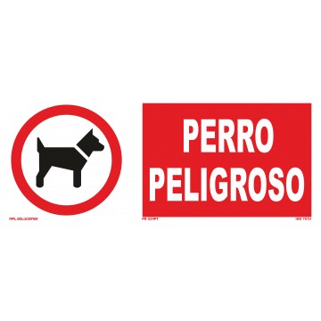 Señal: Perro peligroso