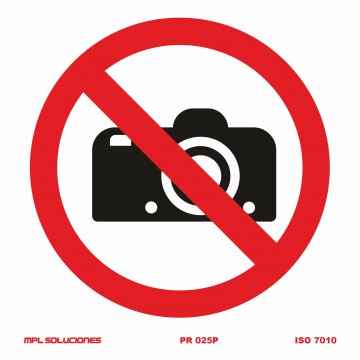 Señal: Prohibido cámaras fotográficas
