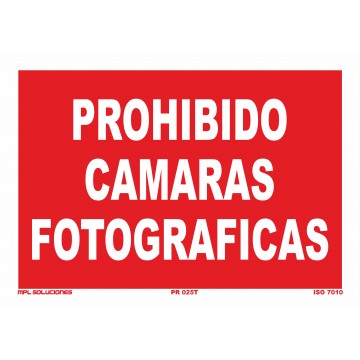 Señal: Prohibido cámaras fotográficas