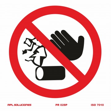 Señal: Prohibido arrojar objetos al suelo