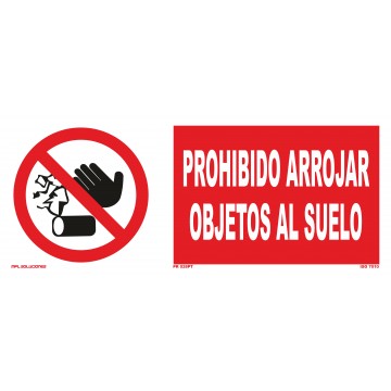 Señal: Prohibido arrojar objetos al suelo