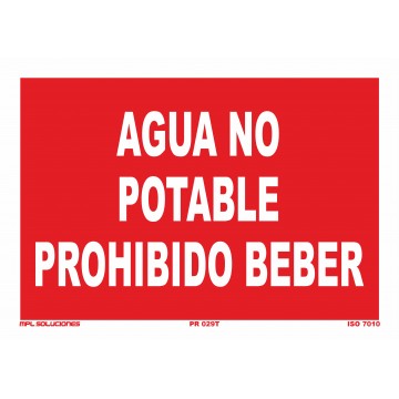 Señal: Agua no potable
