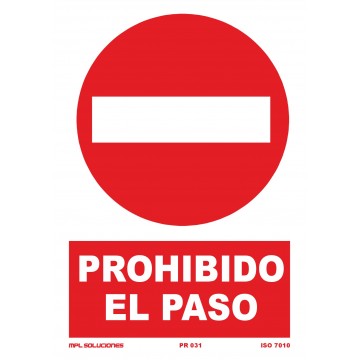 Señal: Prohibido el paso