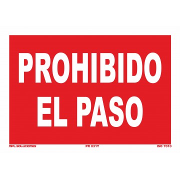 Señal: Prohibido el paso