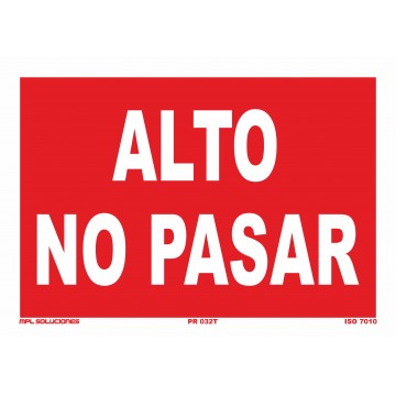 Señal: Alto no pasar
