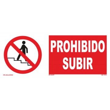 Señal: Prohibido acceso a escalera