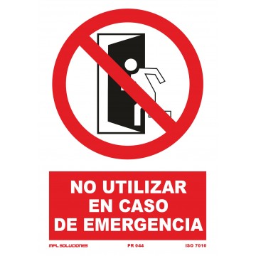 Señal: No utilizar en caso de emergencia