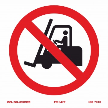 Señal: Prohibido el paso a carretillas