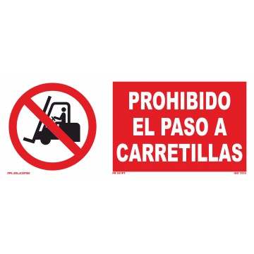 Señal: Prohibido el paso a carretillas