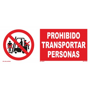 Señal: Prohibido transportar personas