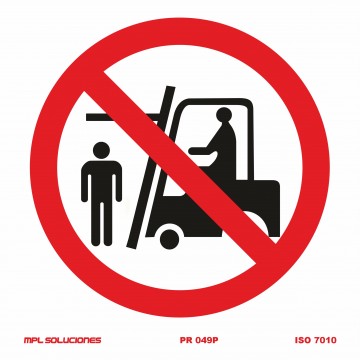 Señal: Prohibido situarse debajo de la carga