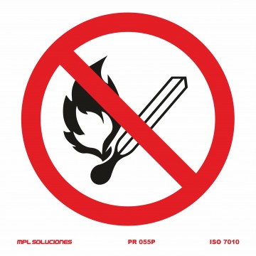 Señal: Prohibido encender fuego
